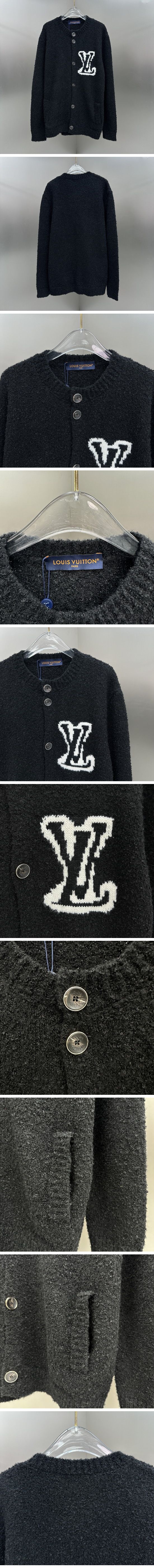 極N級 Louis Vuitton LV Intarsia Cardigan ルイヴィトン LV インターシャ クルー カーディガン