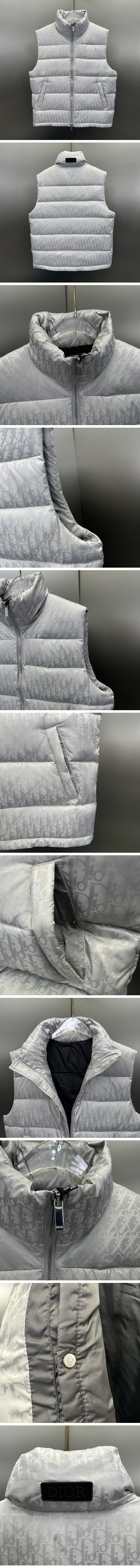 極N級 Dior Oblique Down Best ディオール オブリーク ダウン ベスト ホワイト