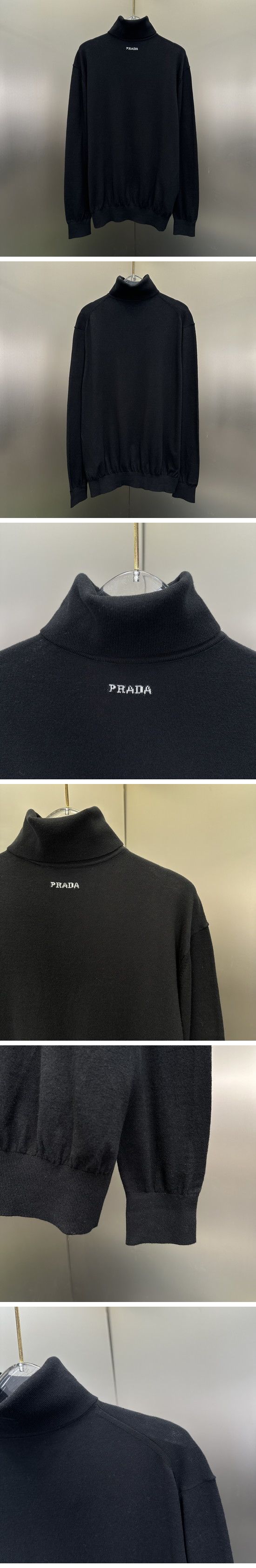 極N級 Prada Turtle Neck Sweater プラダ タートルネック セーター ブラック