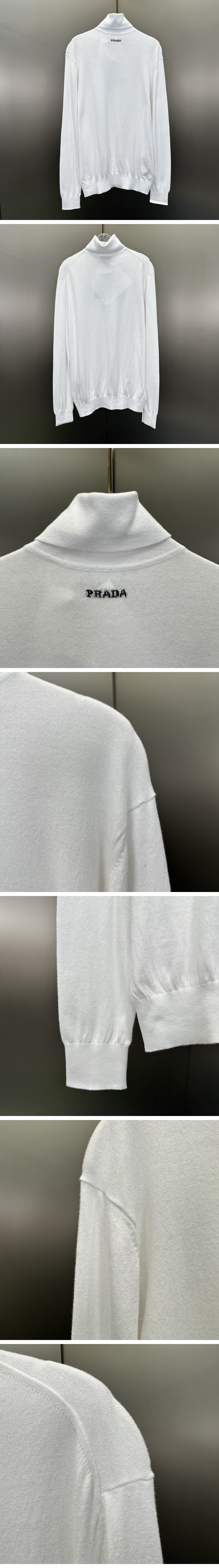 極N級 Prada Turtle Neck Sweater プラダ タートルネック セーター ホワイト