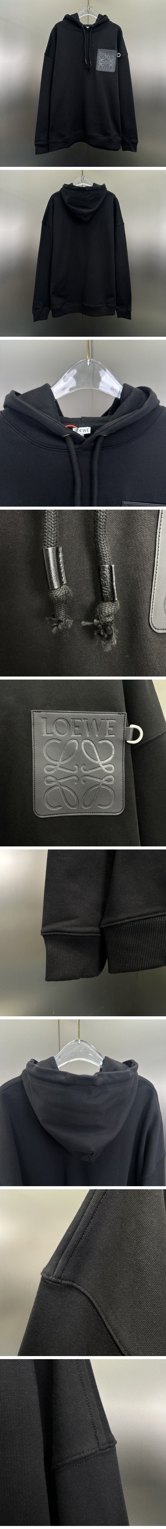 極N級 Loewe Anagram Patch Parker ロエベ アナグラム パッチ パーカー ブラック