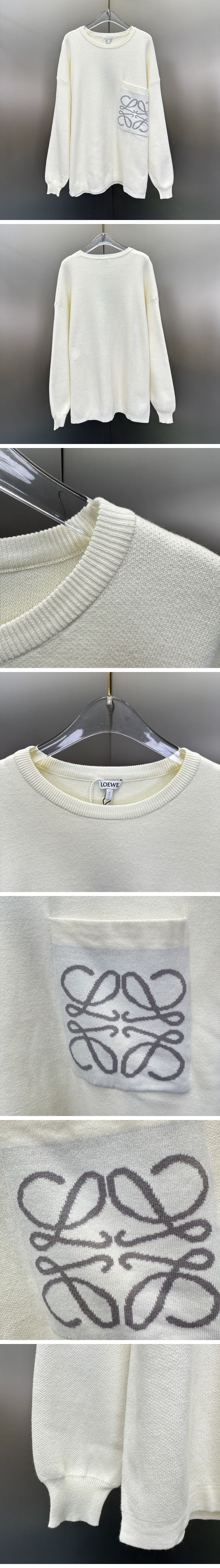 極N級 Loewe Anagram Sweater ロエベ アナグラム セーター ホワイト