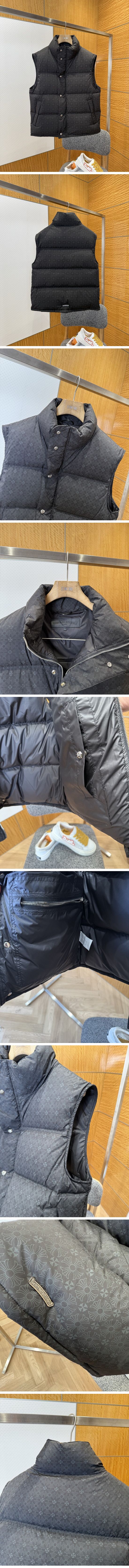 極N級 Chrome Hearts Monogram Puffer Vest クロムハーツ モノグラム ダウンベスト