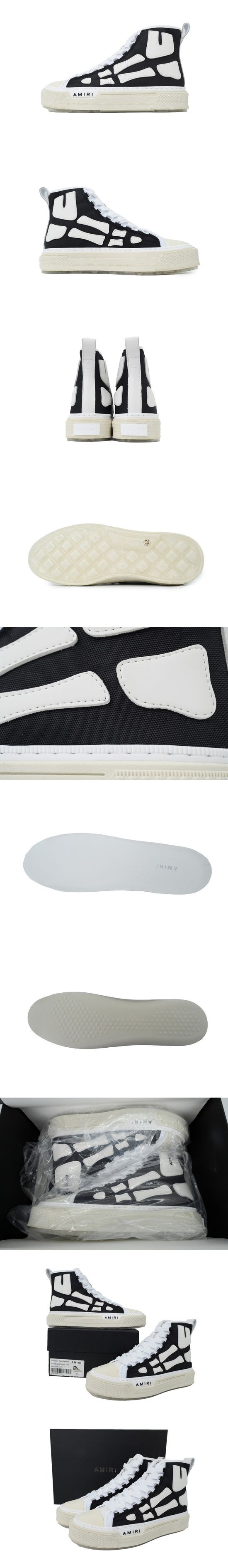 AMIRI SKEL COURT HI Black アミリ スケルトン ハイカットスニーカー ブラック