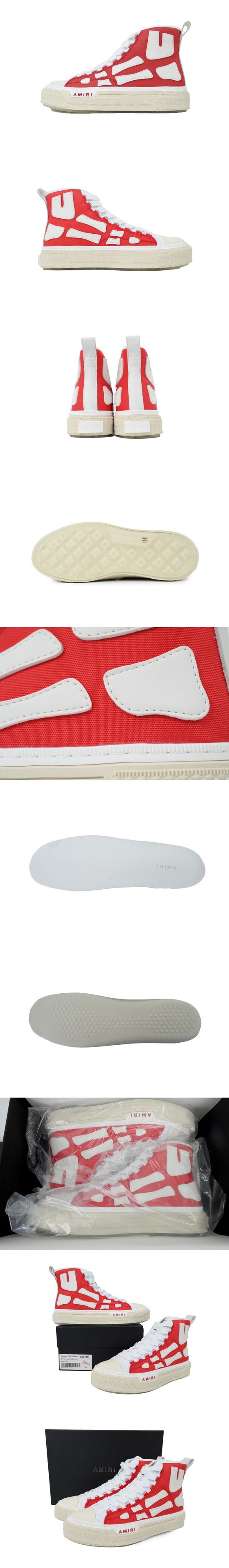 AMIRI SKEL COURT HI Red アミリ スケルトン ハイカットスニーカー レッド
