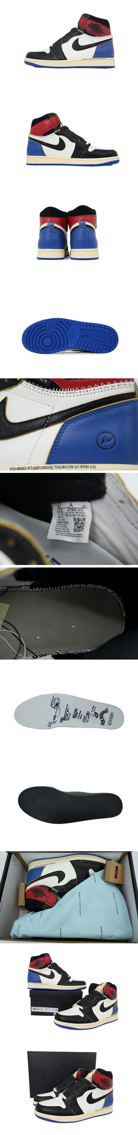 Fragment × Union × Nike Air Jordan 1 High Varsity RedSport Royal フラグメント × ユニオン × ナイキ エアジョーダン1 ハイ バーシティレッド スポーツロイヤル