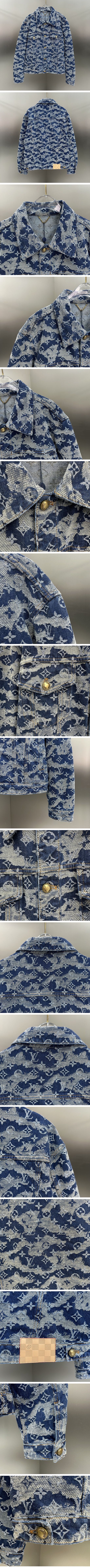 極N級 Louis Vuitton Denim Monogram Trucker Jacket ルイヴィトン デニム モノグラム　トラッカ―ジャケット