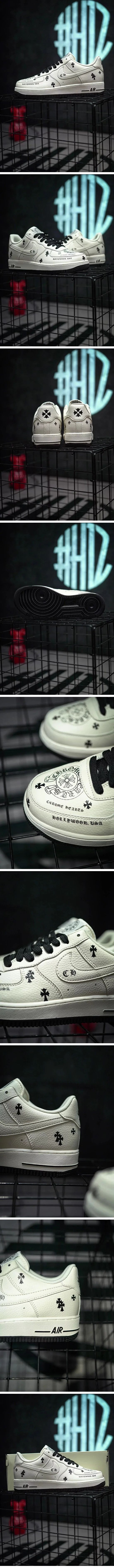 Chrome Hearts x Nike Air Force 1 Low Customised Sneaker Cross Print クロムハーツ × ナイキ エアフォース1 ロー カスタマイズ スニーカー クロスプリント