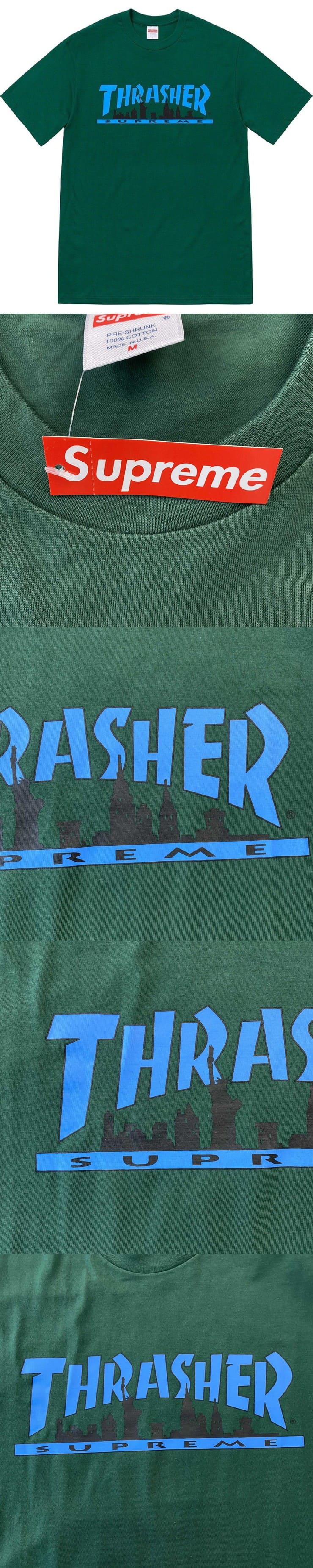 Supreme x Thrasher 21FW Skyline Tee Green シュプリーム x スラッシャー 21FW スカイライン Tシャツ グリーン