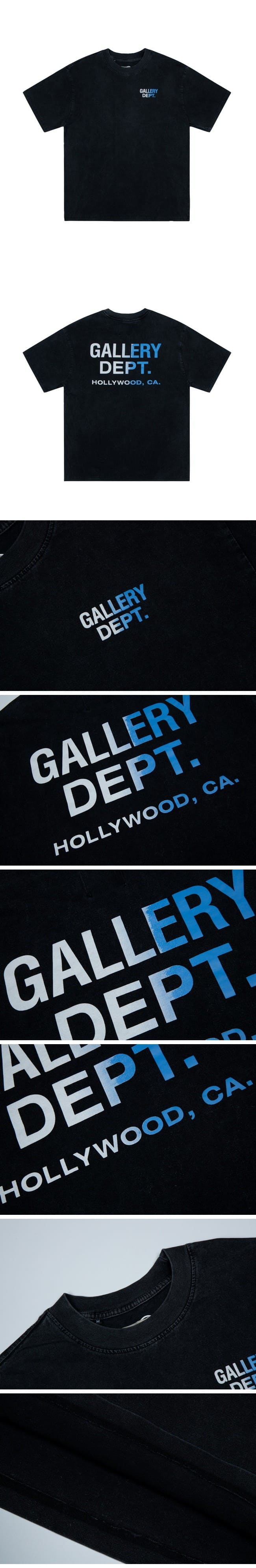 Gllery Dept Blue Gradient Logo Washed tee ギャラリーデプト ウォッシュド Tシャツ