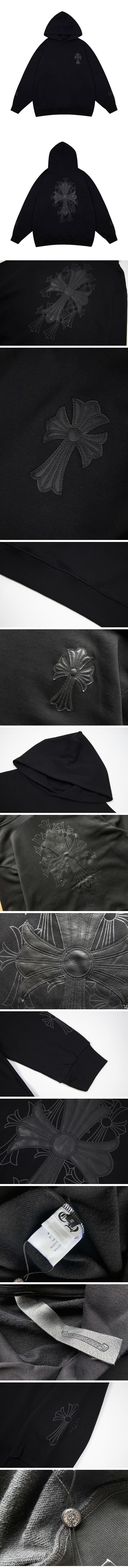 Chrome Hearts Leather Logo Hoodie クロムハーツ レザー ロゴ パーカー