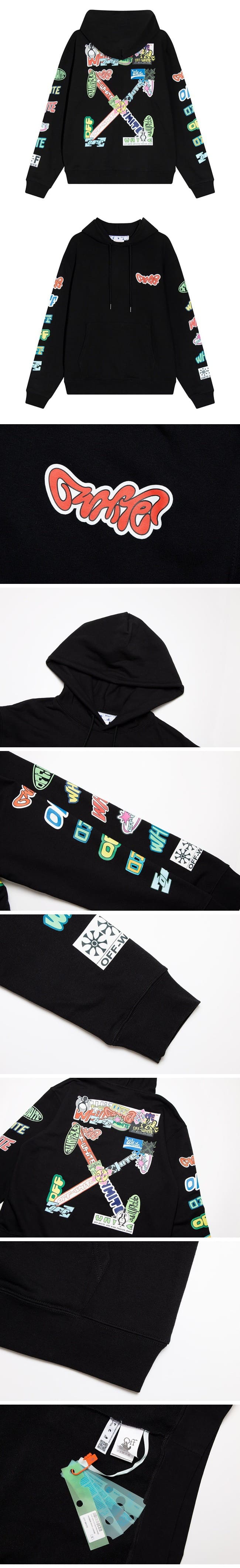 Off-White 22FW Graphic-print Hoodie オフホワイト グラフィックプリント パーカー