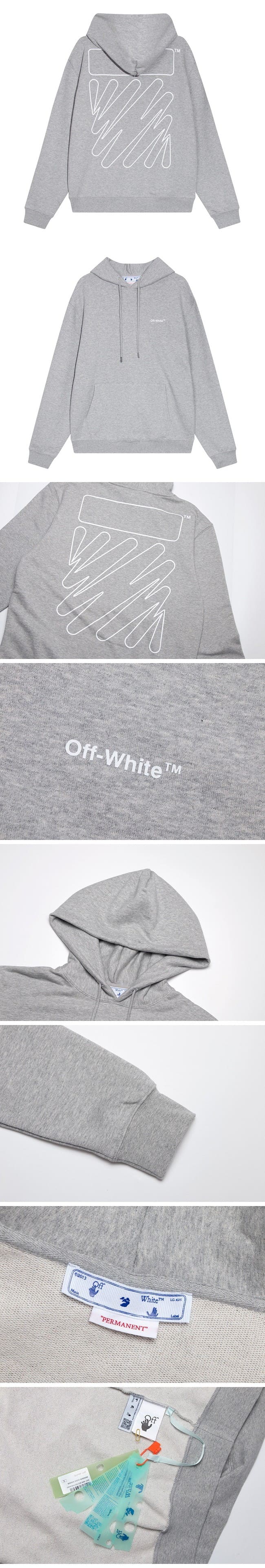 Off-White 22FW Hoodie Grey オフホワイト パーカー グレー