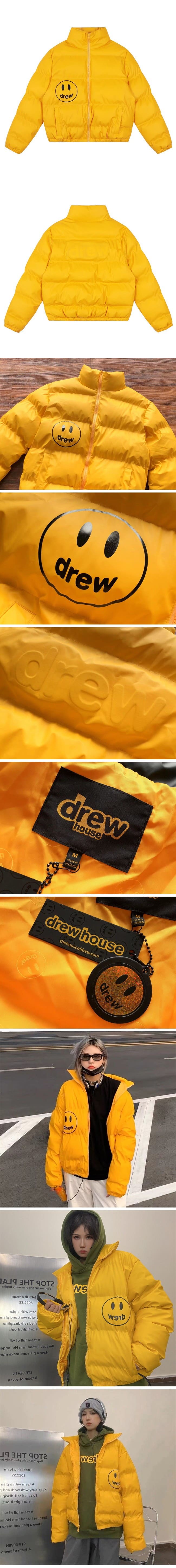 Drew House Mascot Puffer Jacket Yellow ドリューハウス パファージャケット イエロー