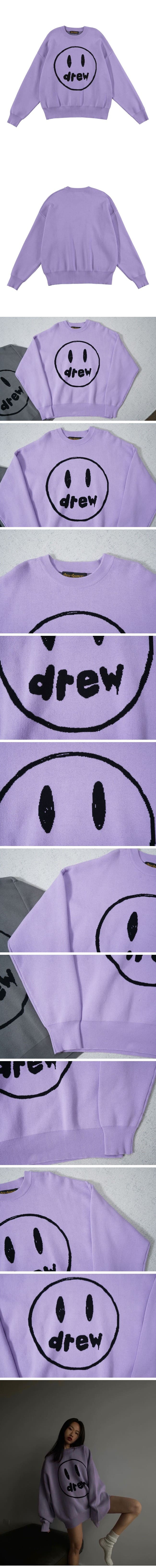 Drew House Logo Sweater Purple ドリューハウス ロゴ ニット セーター パープル