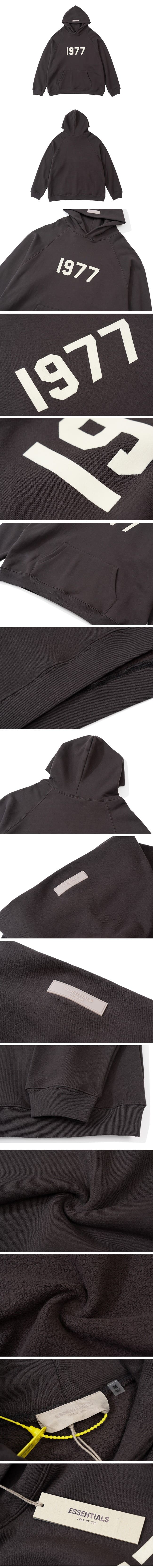 Fear of God Essentials 1977 Hoodie Black フィアオブゴッド エッセンシャルズ 1977 パーカー ブラック