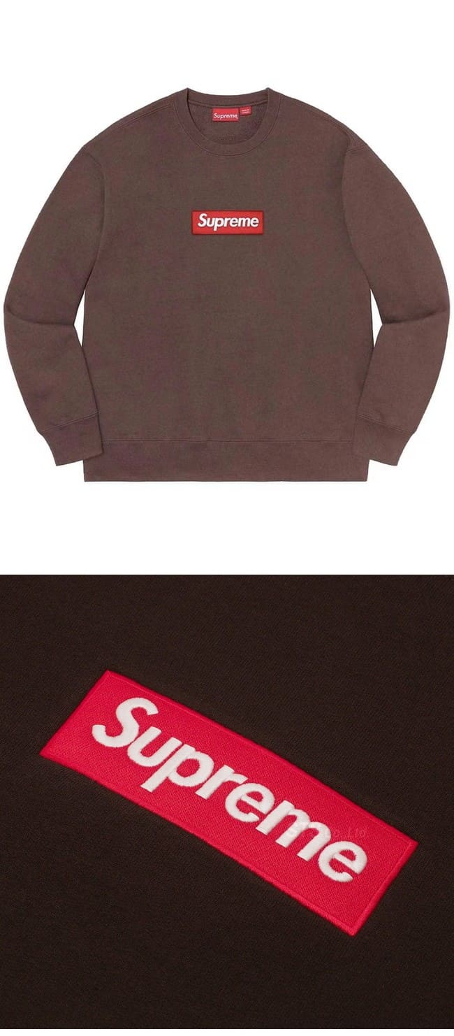 Supreme 22FW Box Logo Crewneck Brown シュプリーム 22FW ボックスロゴ スウェット ブラウン【発送時期15-20日後】