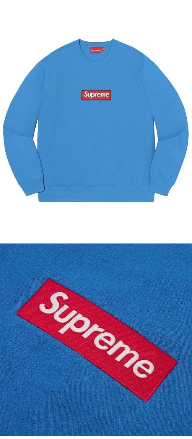 Supreme 22FW Box Logo Crewneck Blue シュプリーム 22FW ボックスロゴ スウェット ブルー【発送時期15-20日後】