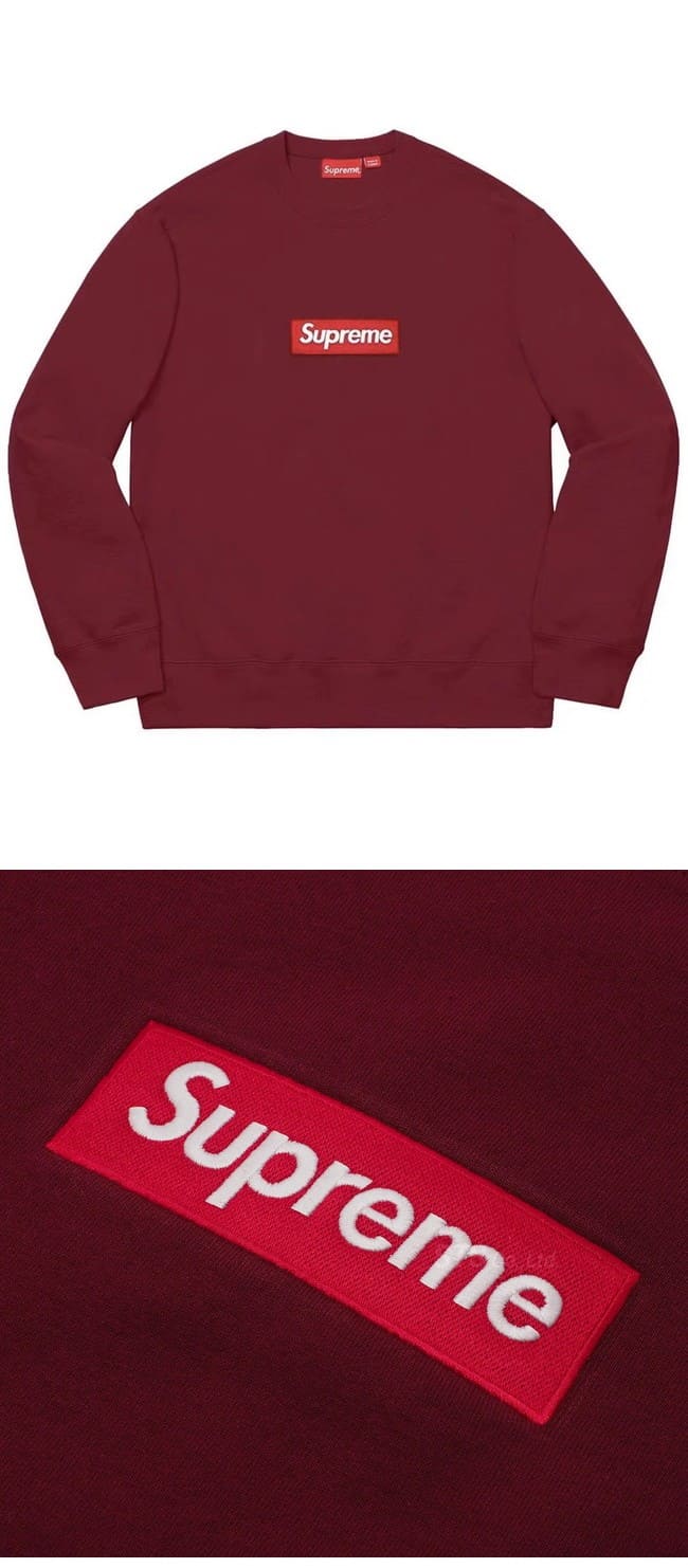 Supreme 22FW Box Logo Crewneck Cardinal Red シュプリーム 22FW ボックスロゴ スウェット カーディナルレッド【発送時期15-20日後】