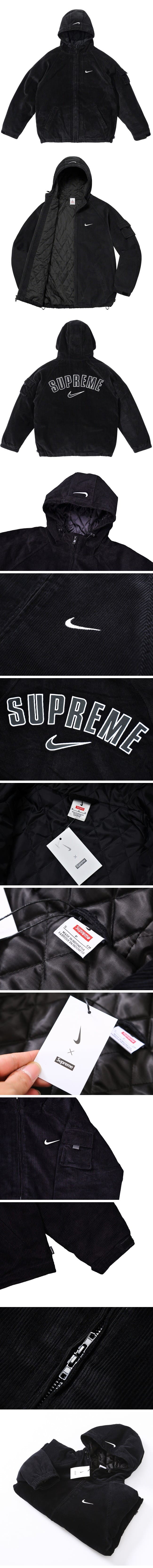 Supreme x Nike Arc Corduroy Hooded Jacket Black シュプリーム x ナイキ アーク コーデュロイ フード ジャケット ブラック