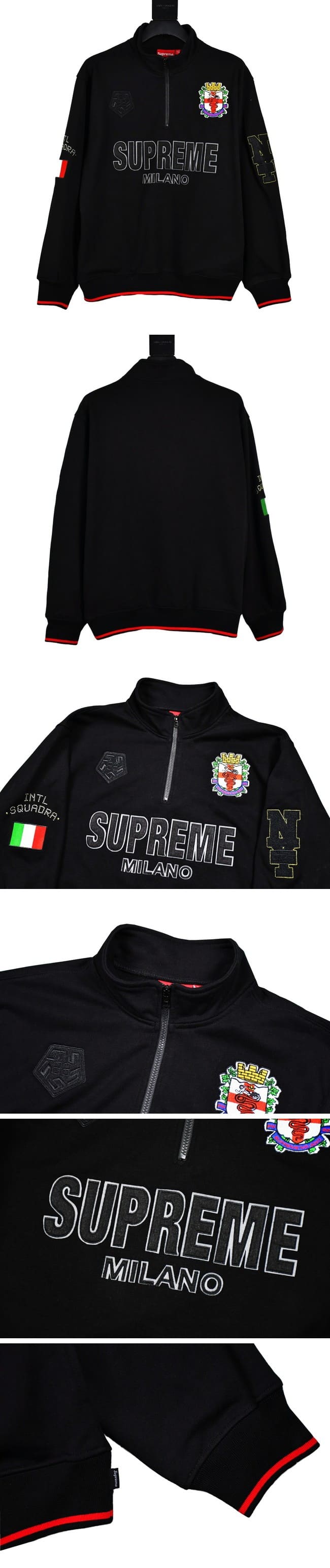 Supreme 22FW Milano Half Zip Pullover Black シュプリーム 22FW ミラノ ハーフジップ プルオーバー ブラック