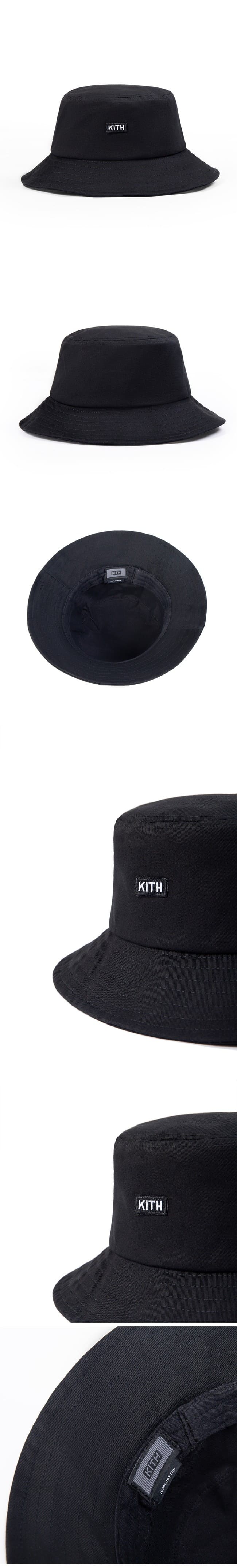 KITH Small Logo Bucket Hat Black キス スモールロゴ バケットハット ブラック