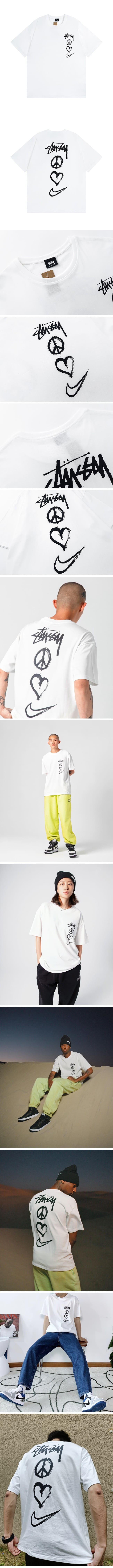 Nike x Stussy 23SS Peace Love Swoosh Tee White ナイキ x ステューシー ピース ラヴ スウッシュ Tシャツ ホワイト