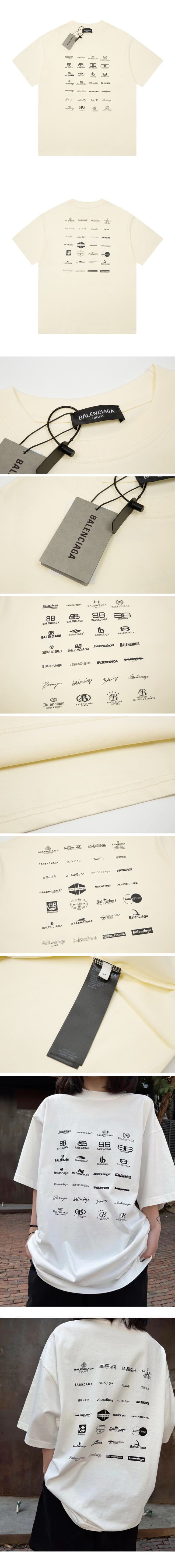 Balenciaga Archive Logos Print Tee White バレンシアガ アーカイブ ロゴ Tシャツ ホワイト