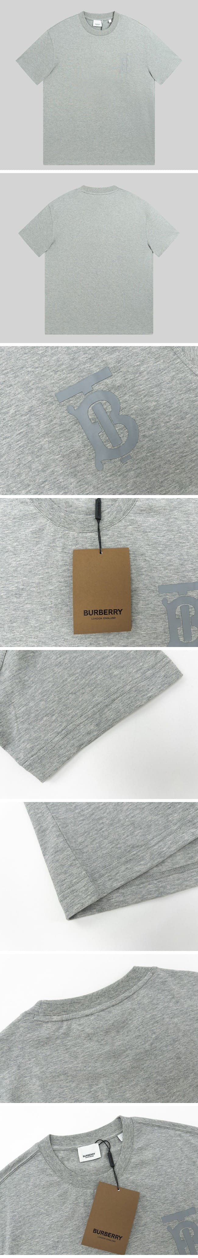 Burberry Monogram Motif Cotton Oversized Tee Grey バーバリー モノグラム モチーフ オーバーサイズ Tシャツ グレー