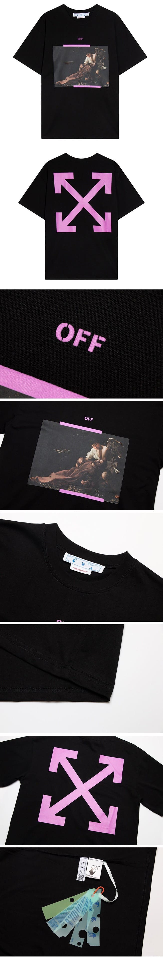 Off-White Arrow Caravaggio St Fran Tee Black オフホワイト カラヴァッジオ Tシャツ ブラック