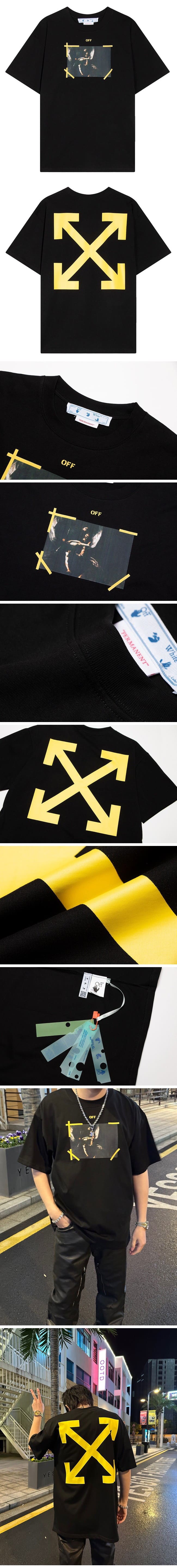 Off-White Arrow Caravaggio Mercy Skat Tee Black オフホワイト カラヴァッジオ Tシャツ ブラック