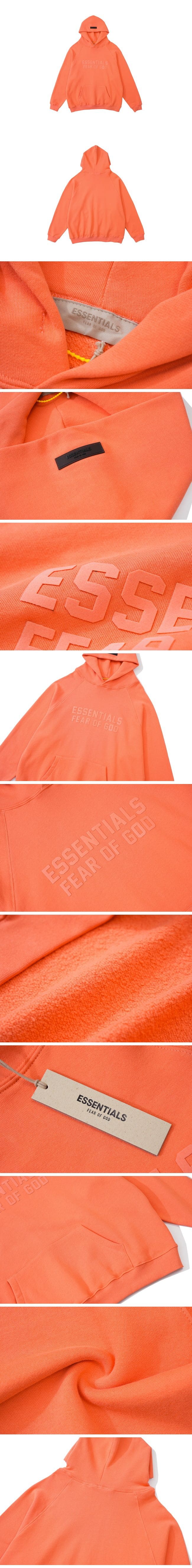Fear of God Essentials Logo Hoodie Coral フィアオブゴッド エッセンシャル ロゴ パーカー コーラル