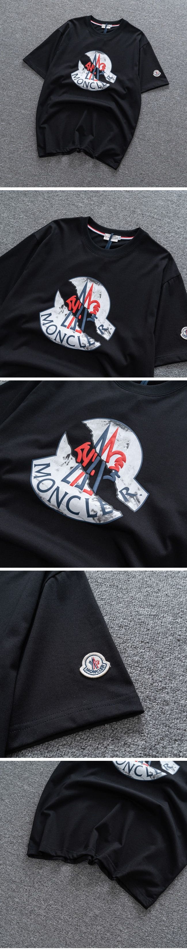 Moncler Logo Print Tee モンクレール ロゴ プリント Tシャツ ブラック