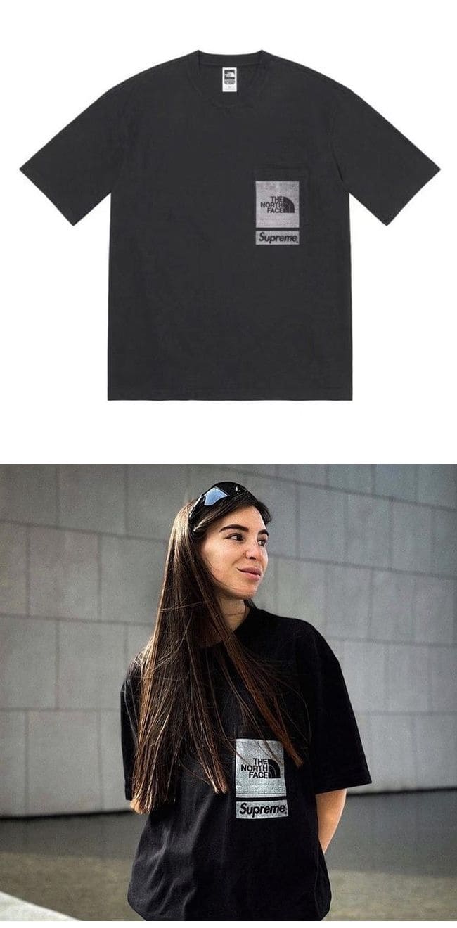 Supreme x The North Face 23SS Printed Pocket Tee Black シュプリーム ザ ノース フェイス プリンティド ポケット Tシャツ ブラック