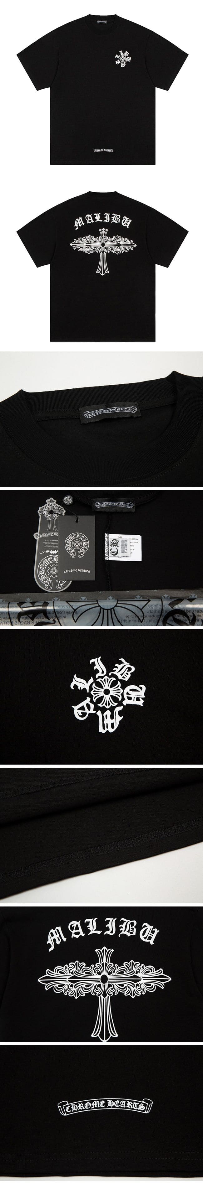 Chrome Hearts 23ss Harajuku Style T-Shirt クロムハーツ 23ss 原宿 スタイル プリント Tシャツ ブラック