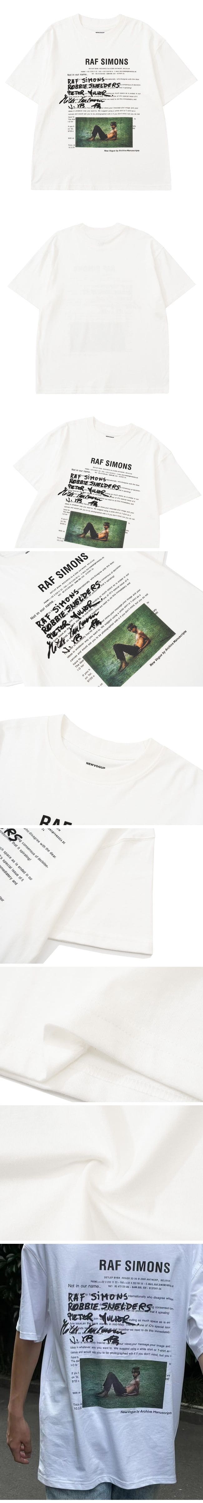 Raf Simons x New Vogue Collaboration Tee ラフシモンズ x ニューヴォーグ コラボ グラフィック Tシャツ