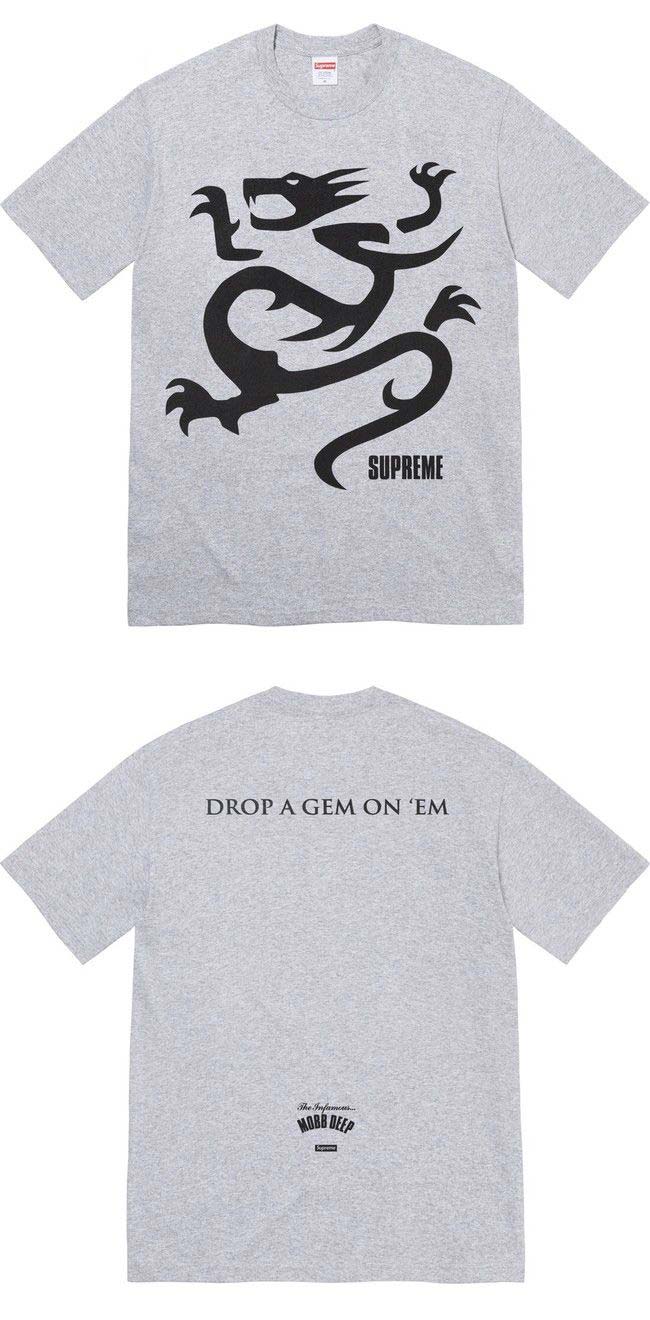 Supreme Mobb Deep Dragon T-shirt シュプリーム モブ ディープドラゴン Tシャツ グレー