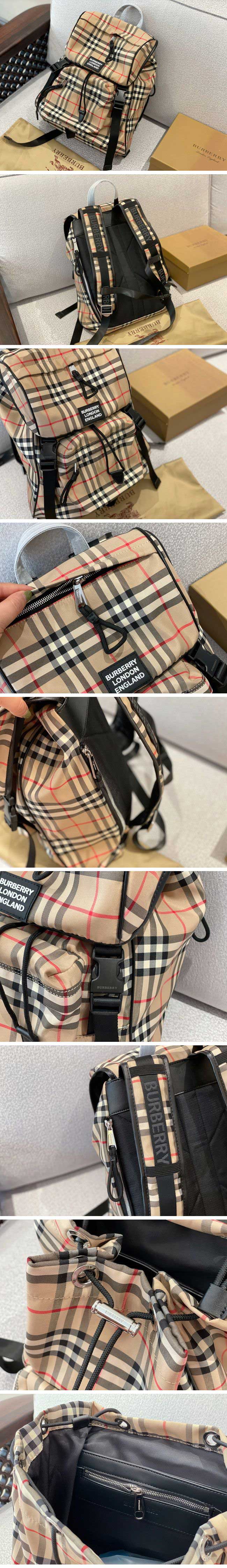 Burberry Check Backpack バーバリーロンドン チェック バックパック【S級】