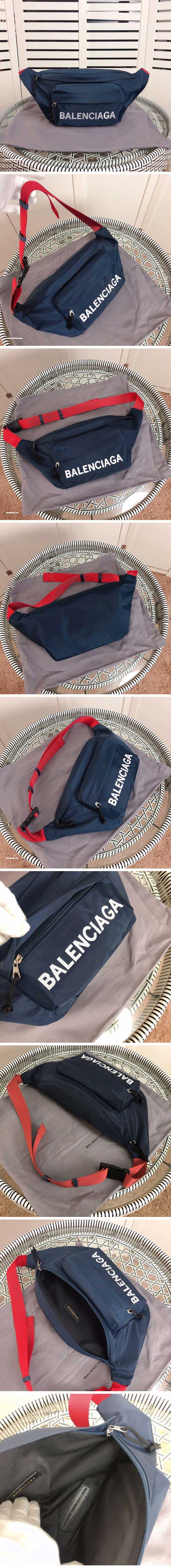 Balenciaga Logo CrossBody Bag Navy バレンシアガ ロゴ クロスボディバッグ ネイビー【N級】