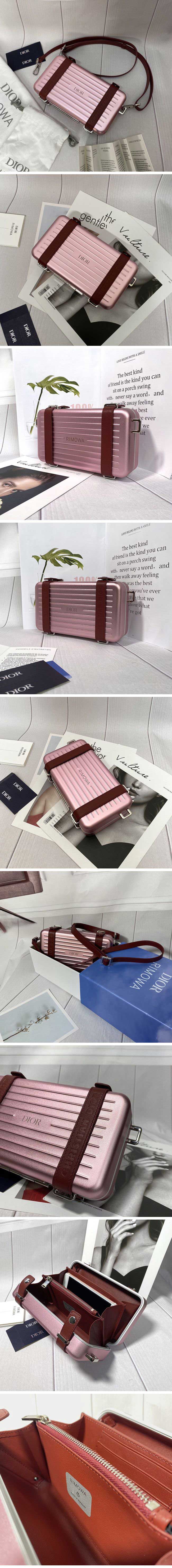 Dior × RIMOWA Personal Clutch Aluminium Pink ディオール x リモワ パーソナル クラッチ アルミニウム ピンク【N級】