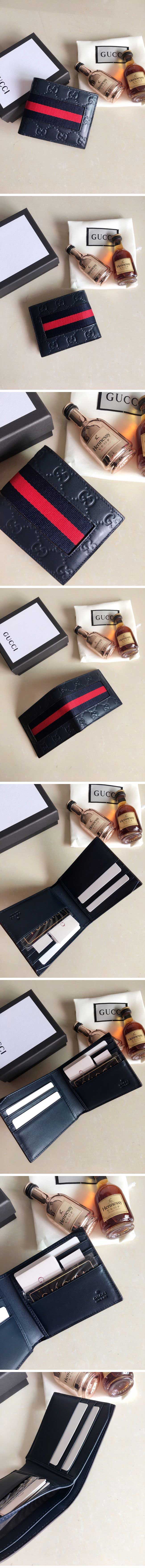 Gucci Wallet Signature leather グッチ シグネチャーレザー ウォレット 二つ折り財布【N級】