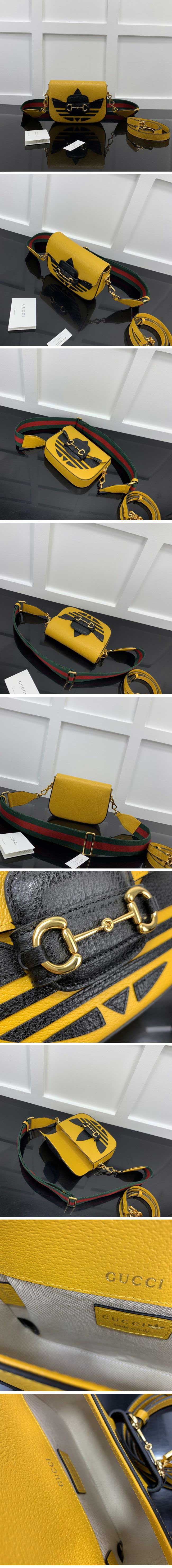 Gucci x Adidas Horsebit 1955 Mini Bag Yellow グッチ x アディダス ホースビット 1955 ミニバッグ イエロー【N級】