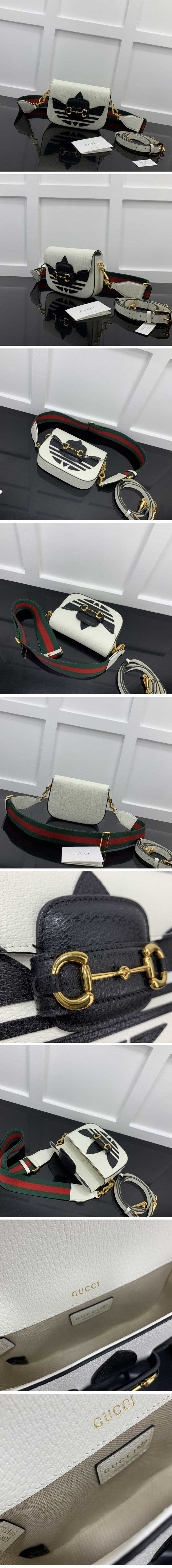 Gucci x Adidas Horsebit 1955 Mini Bag White グッチ x アディダス ホースビット 1955 ミニバッグ ホワイト【N級】