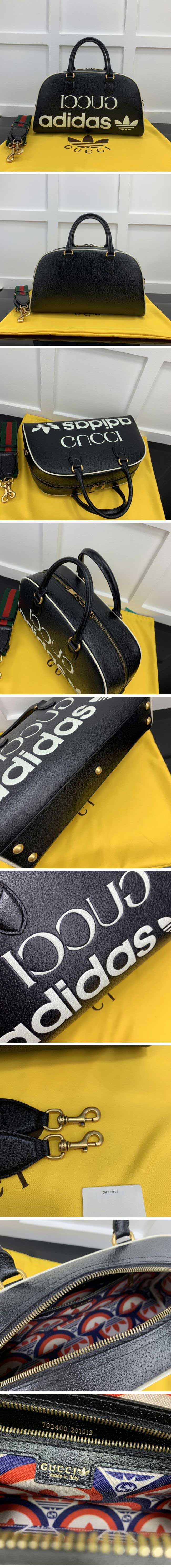Gucci x Adidas Print Travel Bag Black グッチ x アディダス プリント トラベルバッグ ブラック【N級】