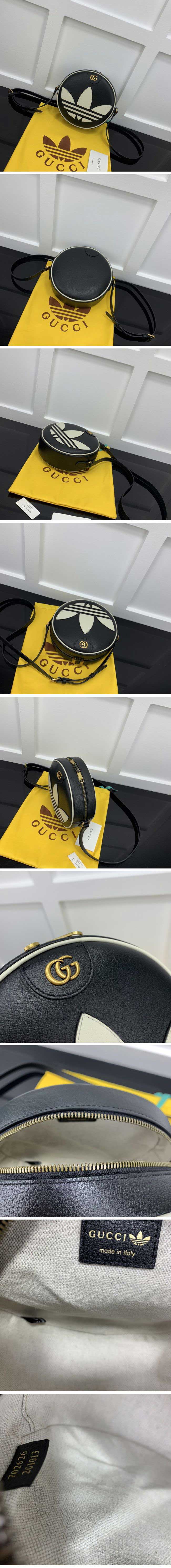 Gucci x Adidas Circle Shoulder Bag Black グッチ サークル ショルダー バッグ ブラック【N級】