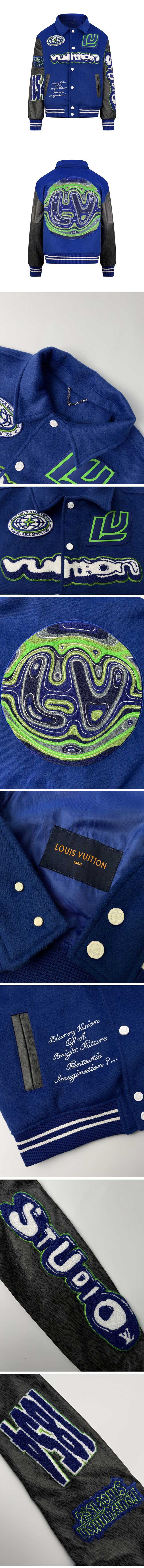 Louis Vuitton Varsity Blue Jacket ルイヴィトン ヴァーシティー ブルー ジャケット