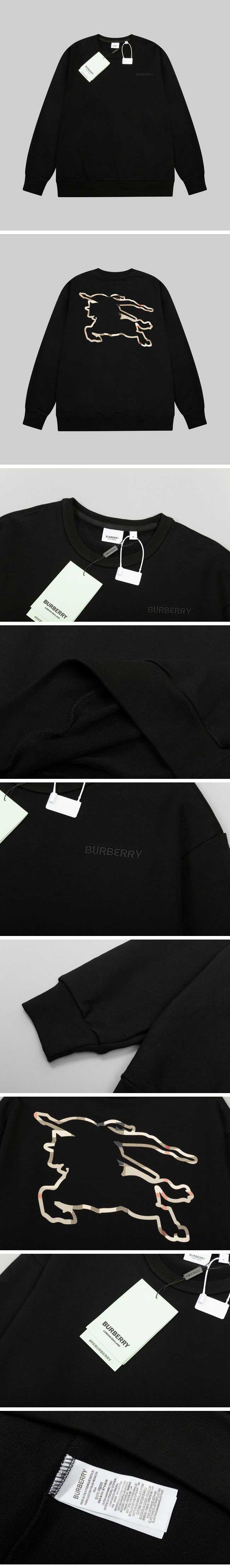 Burberry Silhouette Sorse Print Sweat バーバリー シルエット ホース プリント スウェット ブラック