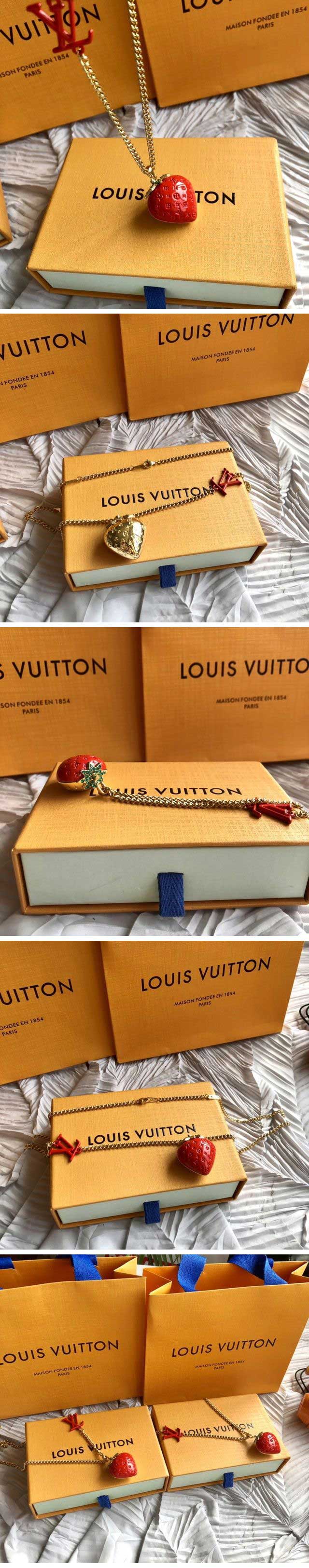 Louis Vuitton Monogram Fruits Strawberry Necklace ルイヴィトン モノグラム フルーツ ストロベリー ネックレス