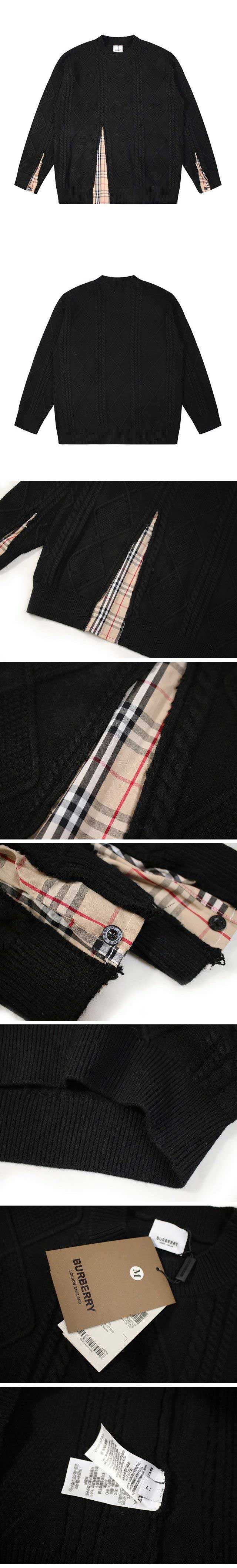 Burberry Damage Check Knit Sweater バーバリー ダメージ チェック ニット セーター