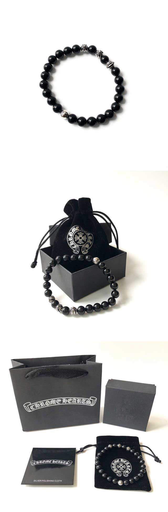 Chrome Hearts Black Choral Beads Bracelet クロムハーツ ブラック コーラル ビーズ ブレスレット